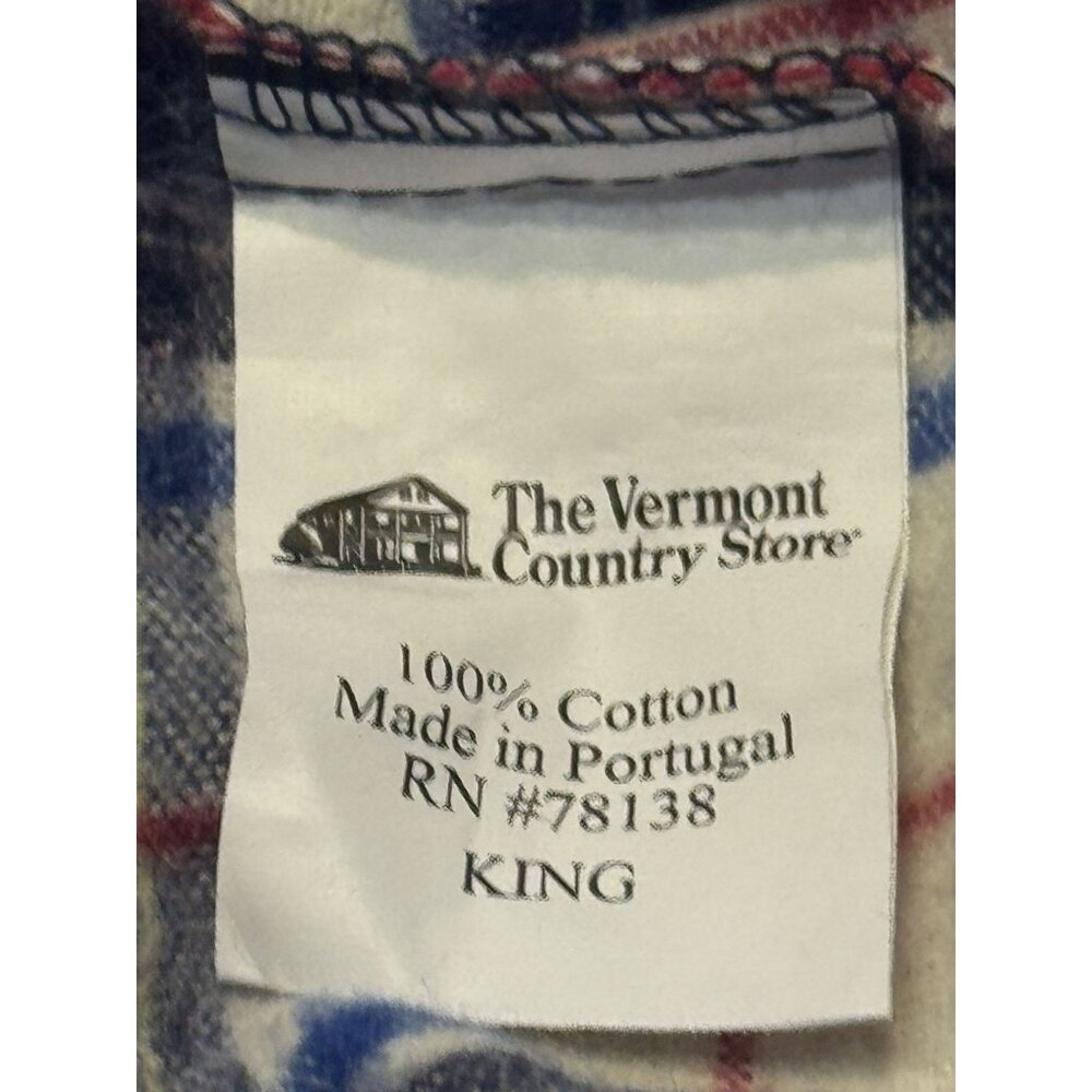 Vermont Country Store King Size Plaid Cotton Flannel Bedding Comfy Cozy Rustic C - Picture 2 of 6